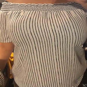 Stripped off the shoulder top